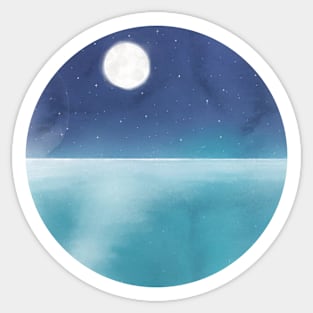 Ocean at night Sticker